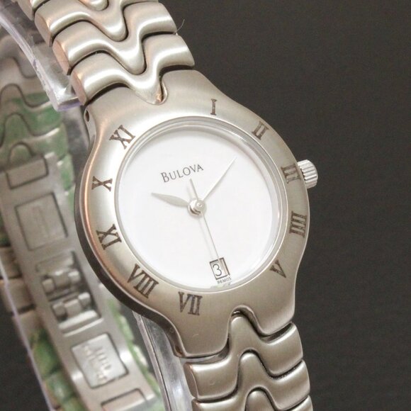 Bulova Contemporary Casual Watch Stainless Case Bracelet White Dial 25mm - Picture 5 of 11